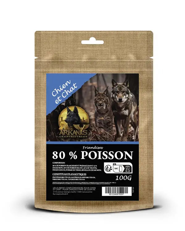 Friandises 80% poisson