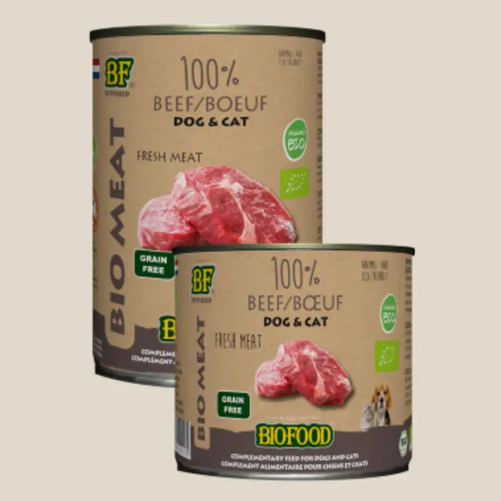 100% viande de bœuf BIO pour chien et chat