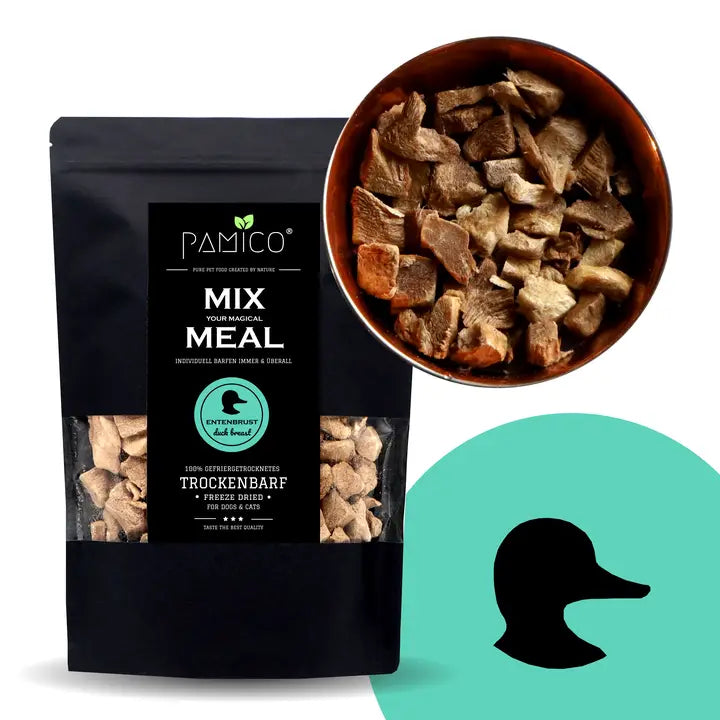 Poitrine de canard lyophilisée MIX MEAL BARF sec pour chiens et chats