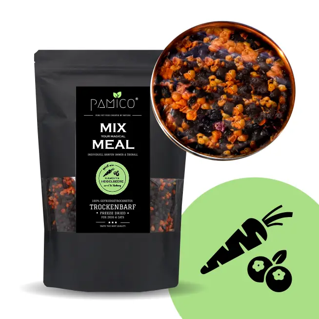 Carotte & myrtille lyophilisées - MIX MEAL Barf sec