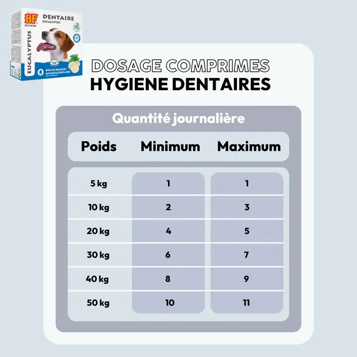 Comprimés hygiène dentaire pour chien