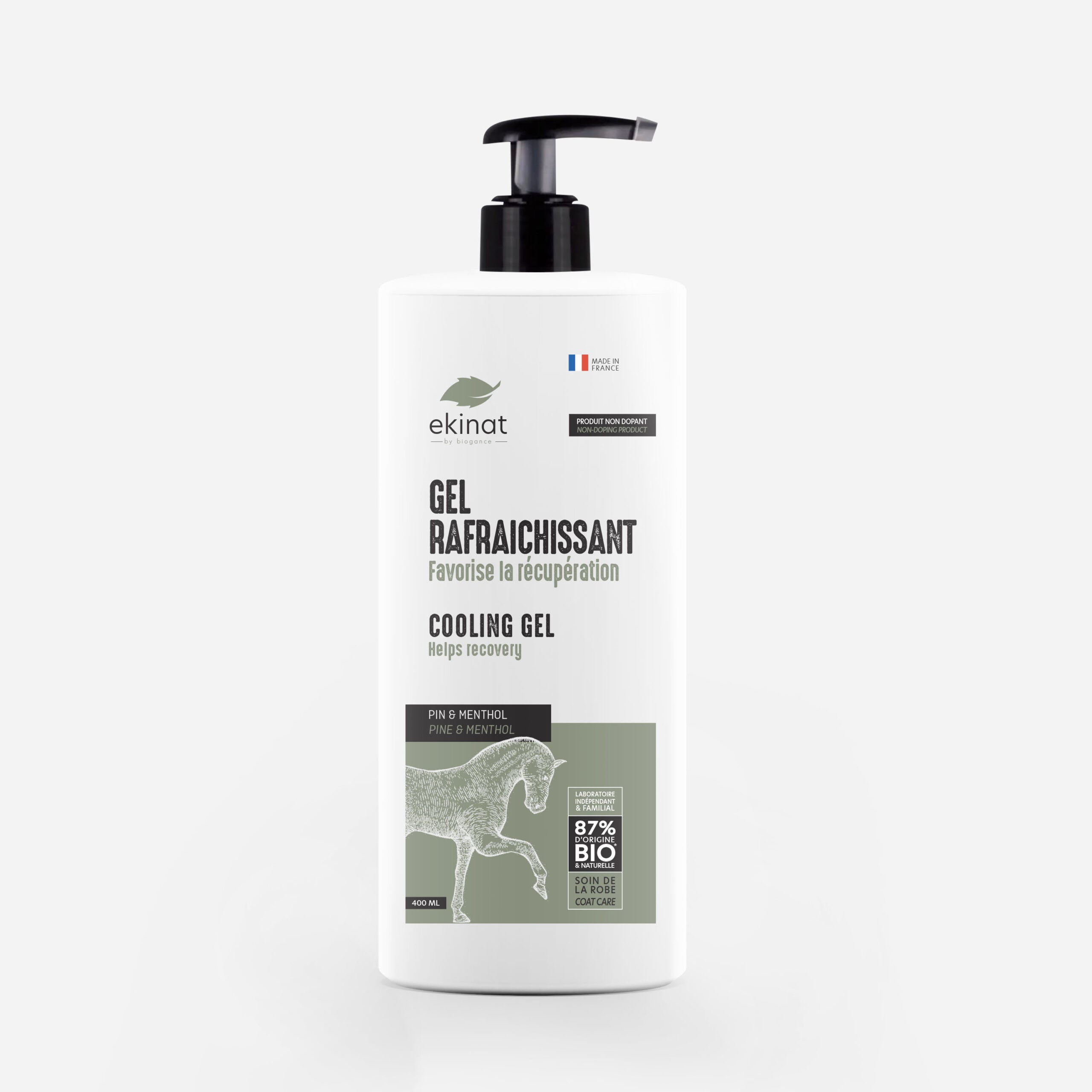 Gel rafraîchissant pour chevaux