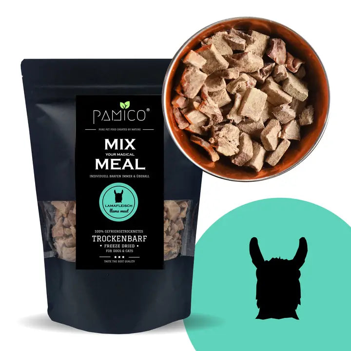 Viande de lama lyophilisée - MIX MEAL BARF sec pour chiens et chats