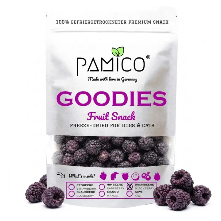 Friandises de mûres lyophilisées pour chiens et chats – Snack vitaminé et naturel