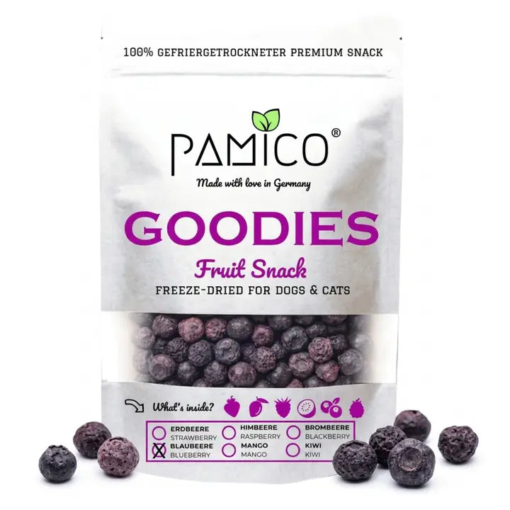 Myrtilles lyophilisées pour chiens et chats - snack fruité riche en vitamines