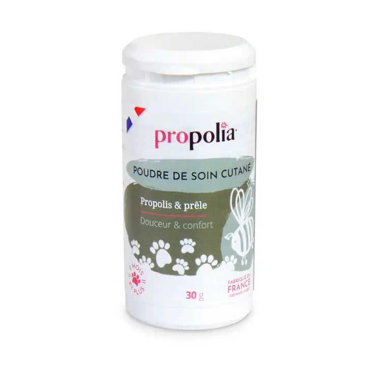 Poudre de soin cutanée pour chien et chat