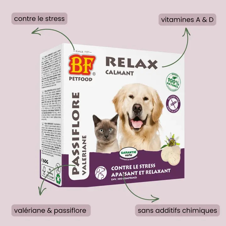 Relax comprimés calmant pour chien et chat
