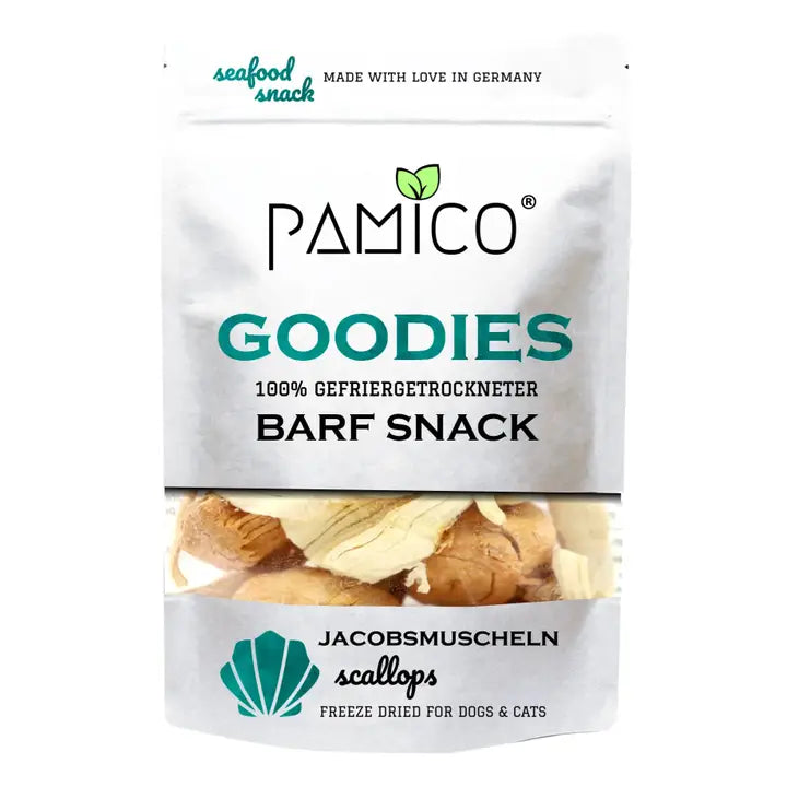Coquilles Saint-Jacques lyophilisées - Friandises BARF pour chiens et chats