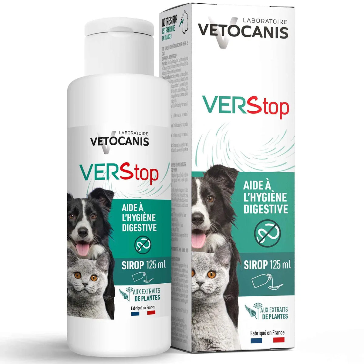 VERSTOP Sirop aide à l'hygiène digestive pour Chien et Chat 125ml